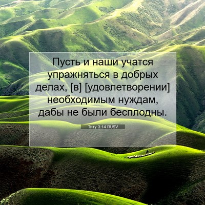 Picture 07 - Титу 3:14 RUSV - Пусть и наши учатся - Bible Verse Picture