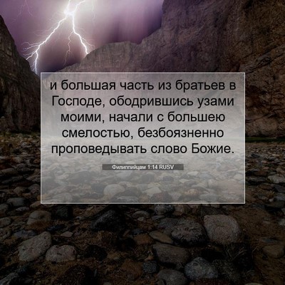 Picture 07 - Филиппийцам 1:14 RUSV - и большая часть из братьев - Bible Verse Picture