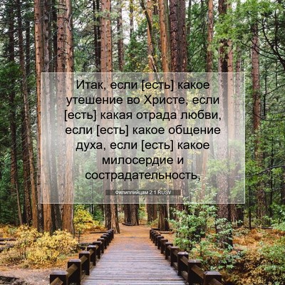 Picture 07 - Филиппийцам 2:1 RUSV - Итак, если [есть] какое - Bible Verse Picture