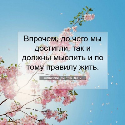 Picture 07 - Филиппийцам 3:16 RUSV - Впрочем, до чего мы - Bible Verse Picture