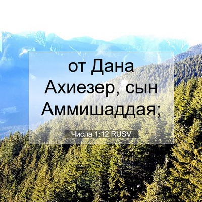 Picture 07 - Числа 1:12 RUSV - от Дана Ахиезер, сын - Bible Verse Picture