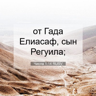 Picture 07 - Числа 1:14 RUSV - от Гада Елиасаф, сын - Bible Verse Picture