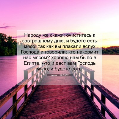 Picture 07 - Числа 11:18 RUSV - Народу же скажи: - Bible Verse Picture