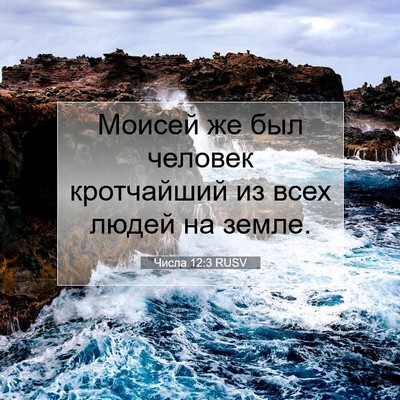 Picture 07 - Числа 12:3 RUSV - Моисей же был человек - Bible Verse Picture