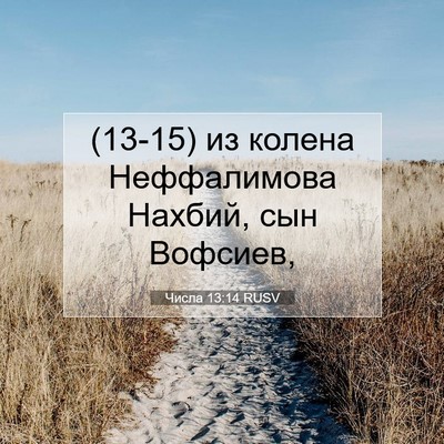 Picture 07 - Числа 13:14 RUSV - (13-15) из колена Неффалимова - Bible Verse Picture