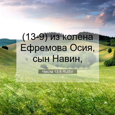 Picture 07 - Числа 13:8 RUSV - (13-9) из колена Ефремова - Bible Verse Picture
