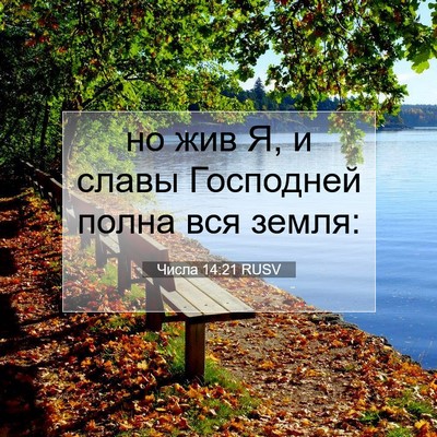 Picture 07 - Числа 14:21 RUSV - но жив Я, и славы Господней - Bible Verse Picture