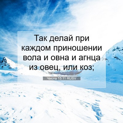Picture 07 - Числа 15:11 RUSV - Так делай при каждом - Bible Verse Picture