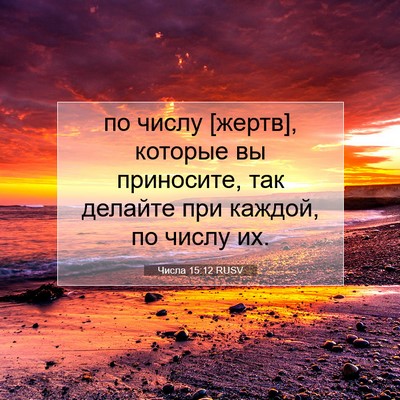 Picture 07 - Числа 15:12 RUSV - по числу [жертв], которые вы - Bible Verse Picture
