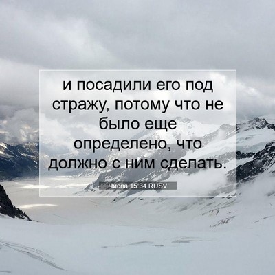Picture 07 - Числа 15:34 RUSV - и посадили его под стражу, - Bible Verse Picture