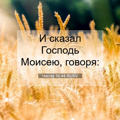 Picture 07 - Числа 16:44 RUSV - И сказал Господь Моисею, - Bible Verse Picture