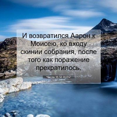 Picture 07 - Числа 16:50 RUSV - И возвратился Аарон к - Bible Verse Picture