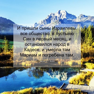 Picture 07 - Числа 20:1 RUSV - И пришли сыны Израилевы, - Bible Verse Picture