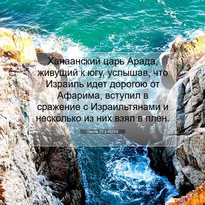 Picture 07 - Числа 21:1 RUSV - Ханаанский царь Арада, - Bible Verse Picture