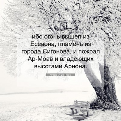 Picture 07 - Числа 21:28 RUSV - ибо огонь вышел из Есевона, - Bible Verse Picture