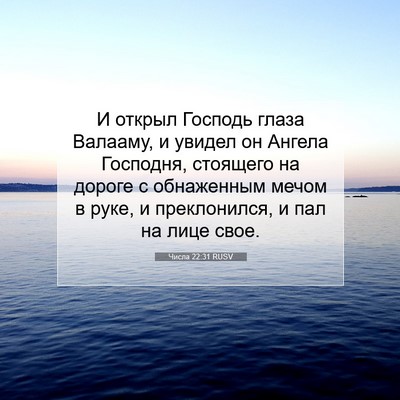 Picture 07 - Числа 22:31 RUSV - И открыл Господь глаза - Bible Verse Picture