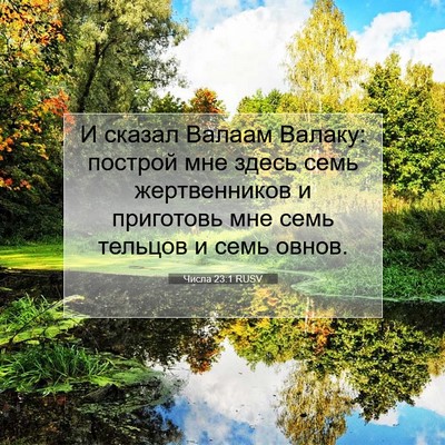 Picture 07 - Числа 23:1 RUSV - И сказал Валаам Валаку: - Bible Verse Picture