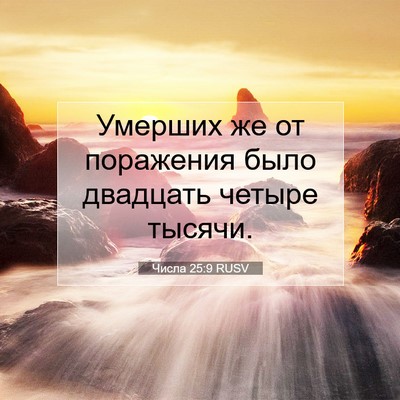 Picture 07 - Числа 25:9 RUSV - Умерших же от поражения - Bible Verse Picture
