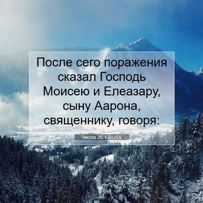 Picture 07 - Числа 26:1 RUSV - После сего поражения - Bible Verse Picture