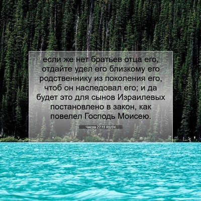 Picture 07 - Числа 27:11 RUSV - если же нет братьев отца - Bible Verse Picture