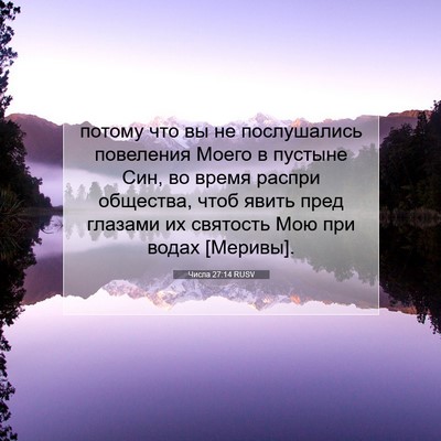 Picture 07 - Числа 27:14 RUSV - потому что вы не - Bible Verse Picture