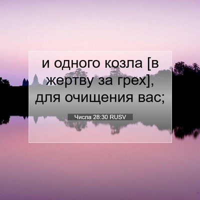Picture 07 - Числа 28:30 RUSV - и одного козла [в жертву за - Bible Verse Picture