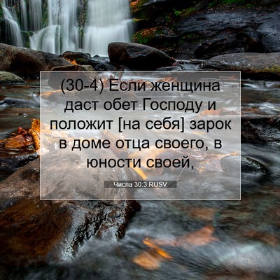 Picture 07 - Числа 30:3 RUSV - (30-4) Если женщина даст обет - Bible Verse Picture