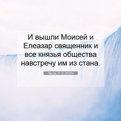 Picture 07 - Числа 31:13 RUSV - И вышли Моисей и Елеазар - Bible Verse Picture