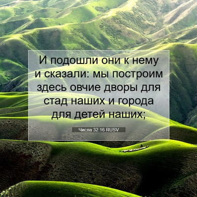 Picture 07 - Числа 32:16 RUSV - И подошли они к нему и - Bible Verse Picture