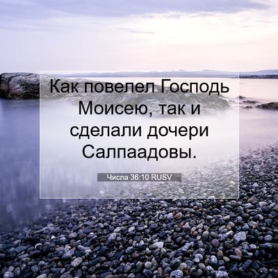 Picture 07 - Числа 36:10 RUSV - Как повелел Господь - Bible Verse Picture