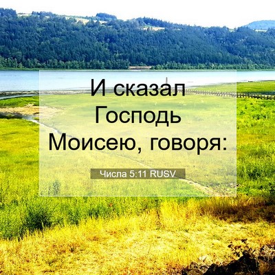 Picture 07 - Числа 5:11 RUSV - И сказал Господь Моисею, - Bible Verse Picture