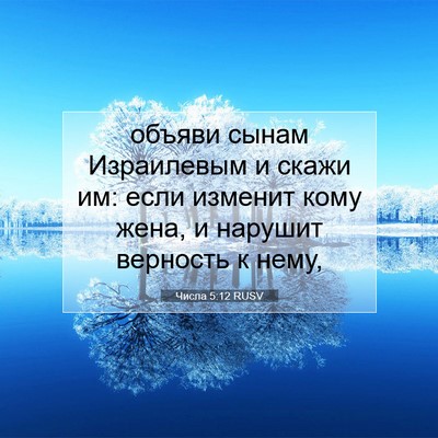 Picture 07 - Числа 5:12 RUSV - объяви сынам Израилевым и - Bible Verse Picture