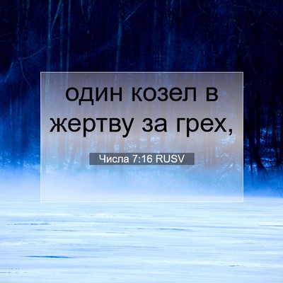 Picture 07 - Числа 7:16 RUSV - один козел в жертву за - Bible Verse Picture