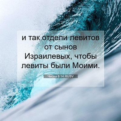 Picture 07 - Числа 8:14 RUSV - и так отдели левитов от - Bible Verse Picture