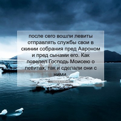 Picture 07 - Числа 8:22 RUSV - после сего вошли левиты - Bible Verse Picture