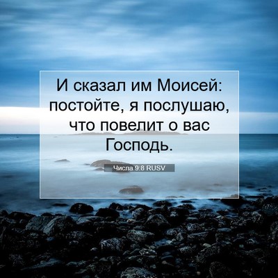 Picture 07 - Числа 9:8 RUSV - И сказал им Моисей: - Bible Verse Picture
