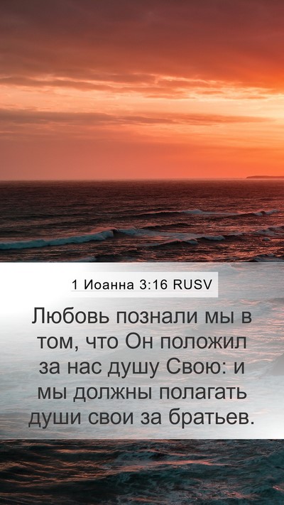 1 Иоанна 3:16 RUSV Bible Verse Image