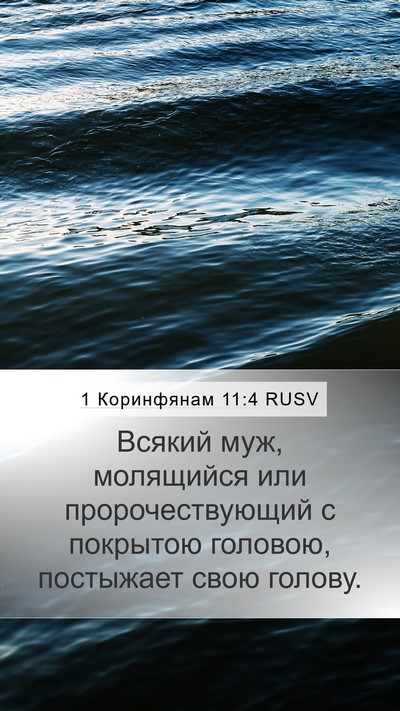 1 Коринфянам 11:4 RUSV Bible Verse Image