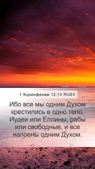1 Коринфянам 12:13 RUSV Bible Verse Image