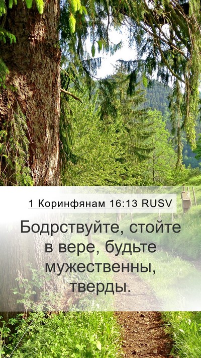 1 Коринфянам 16:13 RUSV Bible Verse Image