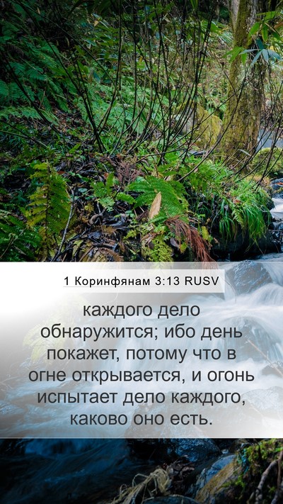 1 Коринфянам 3:13 RUSV Bible Verse Image