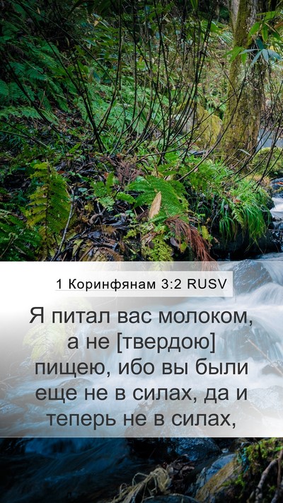 1 Коринфянам 3:2 RUSV Bible Verse Image