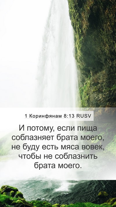 1 Коринфянам 8:13 RUSV Bible Verse Image