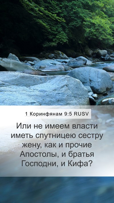 1 Коринфянам 9:5 RUSV Bible Verse Image