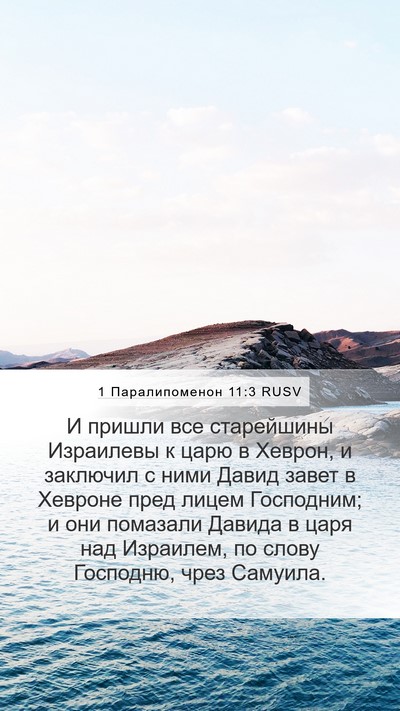 1 Паралипоменон 11:3 RUSV Bible Verse Image