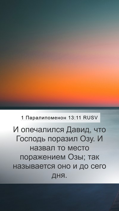 1 Паралипоменон 13:11 RUSV Bible Verse Image