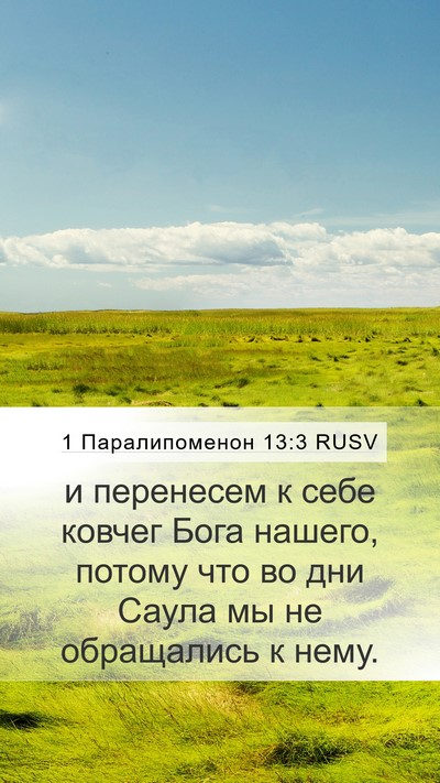 1 Паралипоменон 13:3 RUSV Bible Verse Image