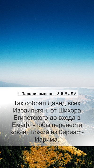 1 Паралипоменон 13:5 RUSV Bible Verse Image