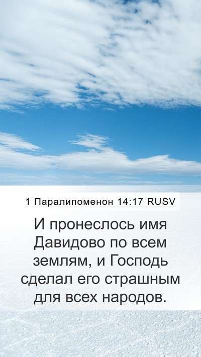 1 Паралипоменон 14:17 RUSV Bible Verse Image
