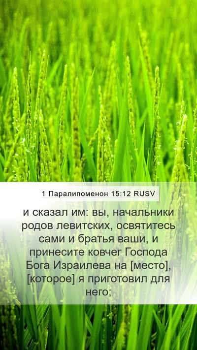 1 Паралипоменон 15:12 RUSV Bible Verse Image